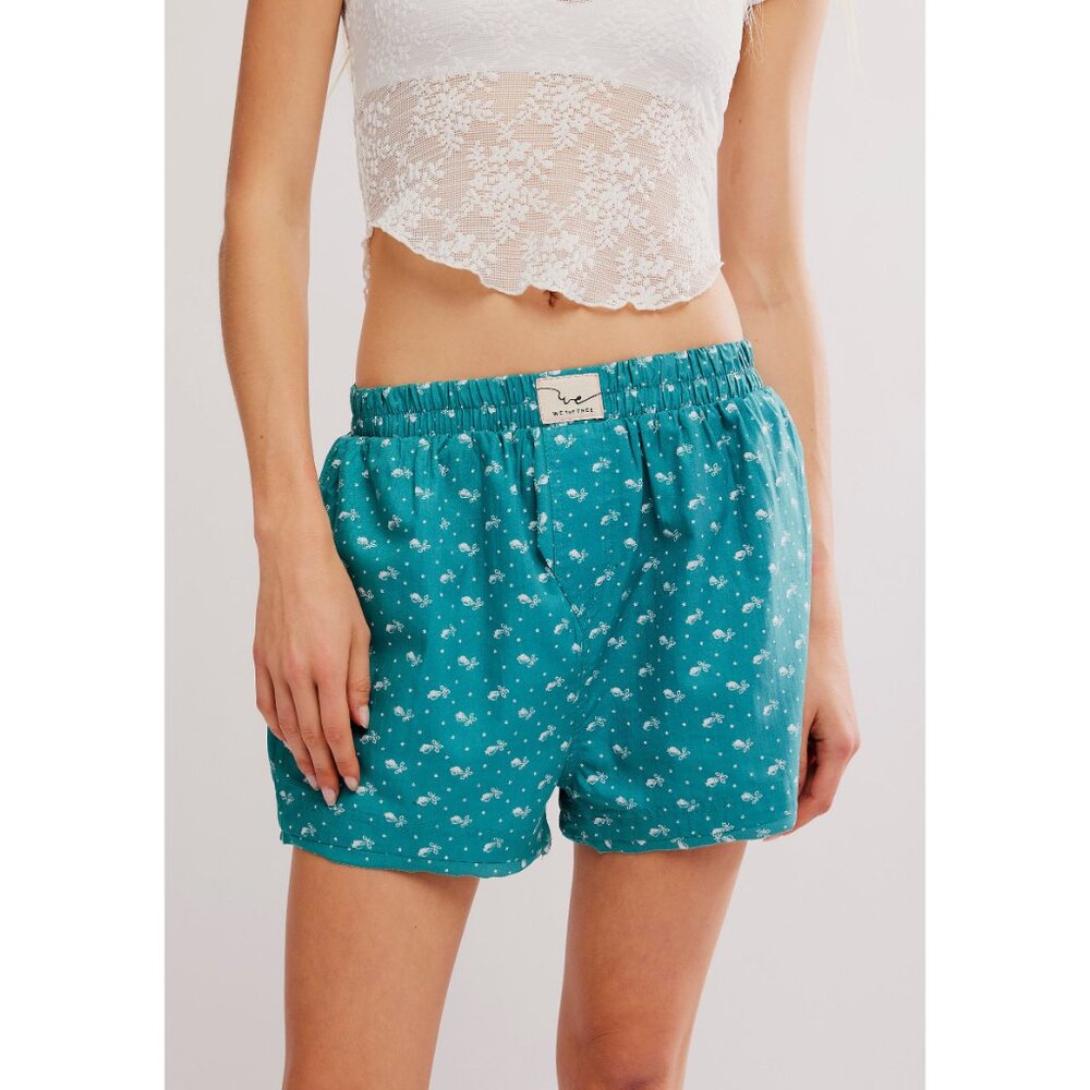 🌙FREE PEOPLE Day To Day Floral Boxers/North Sea🌙